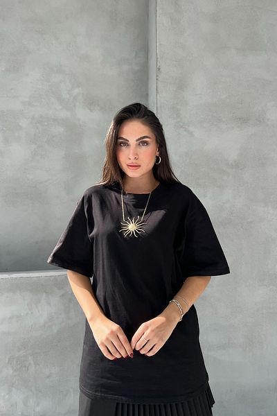 Seda Yalçın Atelier Black Crew Neck Basic T-Shirt