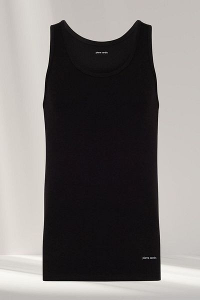 Pierre Cardin Men's Modal Black 2 Pack Undershirt