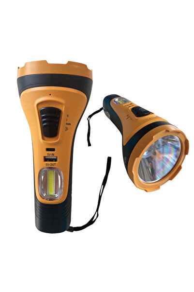 TAREZ GS-4275 Şarj Edilebilir El Feneri 7 Watt, COB Aydınlatmalı Portatif El ...
