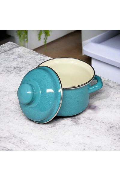 qussine Turquoise Luxury Mini Pot - Egg Boiling, 12cm, 900ml