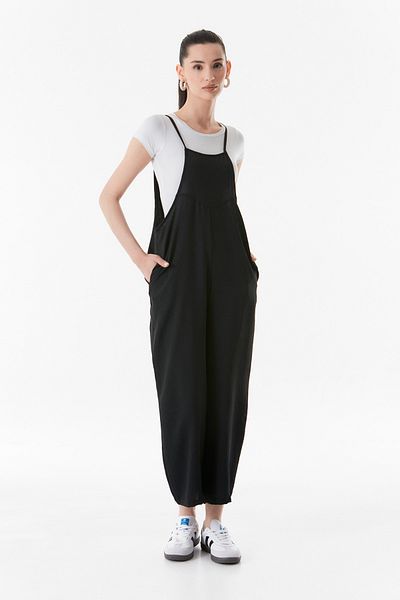 Fulla Moda Ayrobin Fabric Casual Jumpsuit - Rope Strap