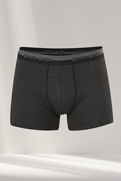 Pierre Cardin Men's Grey-Navy Blue-Striped Boxer Set of 3