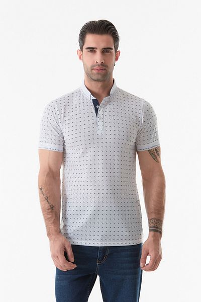 Fulla Moda Polo Neck Printed T-Shirt