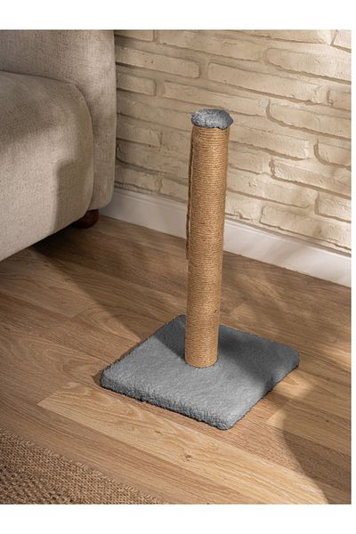 BEYLİNİ 40cm Grey Plush Fabric Rod Cat Scratch Board - Erasable Disassembled