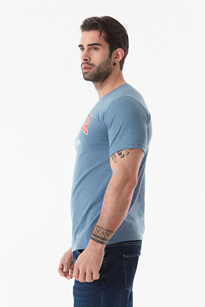 Fulla Moda Florida Printed Crew Neck T-Shirt