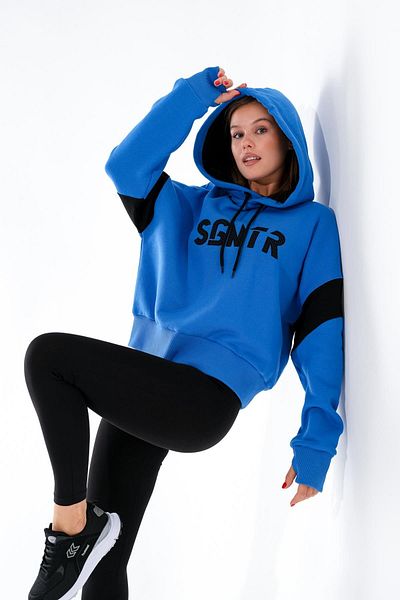 Signature Style 724512 _Sweat oversize cu glugă pentru femei