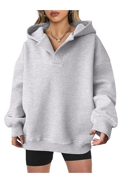 NO 601 Hanorac oversize cu glugă cu glugă Grimelange pentru damă