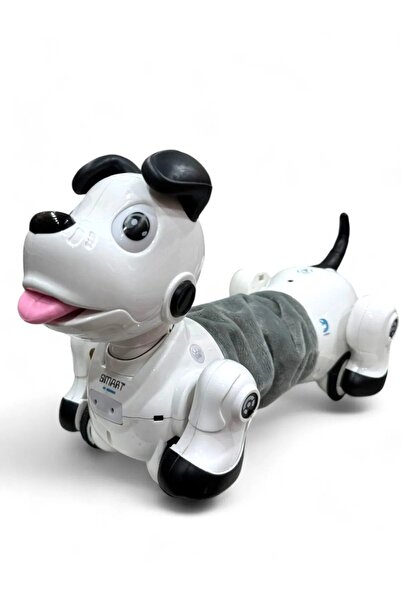 Pshoplay Uzaktan Kumandalı Sesli ve Işıklı Akıllı Sevimli Köpek Robot - Hareketli & Takip Özellikli