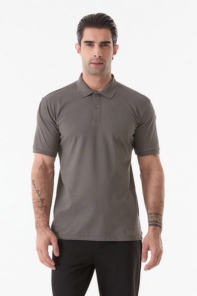Fulla Moda Tricou cu nasturi cu guler polo de bază