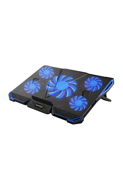 Cosmic Byte Asteroid Laptop Cooling Pad, Adjustable Height, 5 Fan Design, LED Lights (Blue)