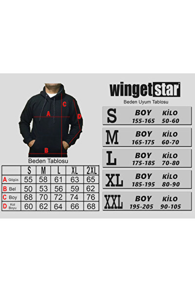 wingetstar Men's Sweatshirt Red Gray Pattern