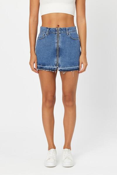 ALEXANDERGARDI ALEXANDERGARDİ ÖZEL KOLEKSİYON FERMUARLI DENİM ETEK (BYN-ZANA1)