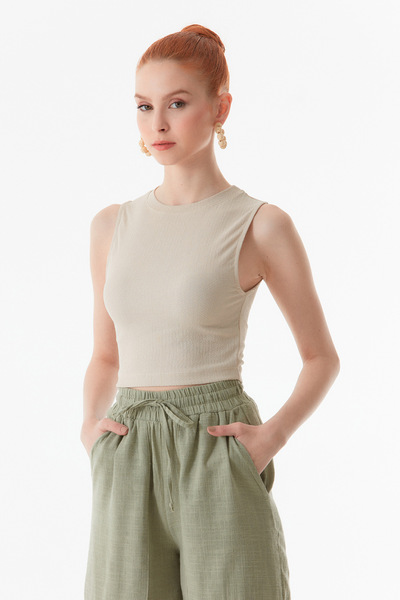 Fulla Moda Bürümcük Fabric Crop Body