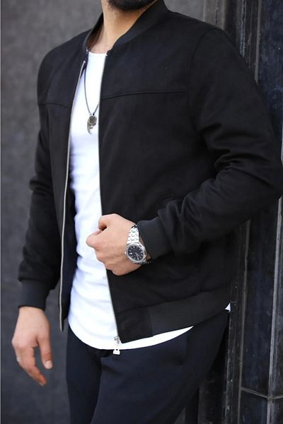 DENSMOOD Suede College Jacket