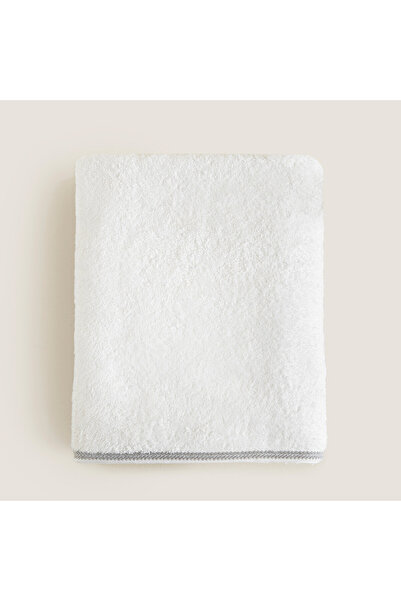 Chakra Herrıngbone Banyo Havlusu 85x150 Cm Beyaz