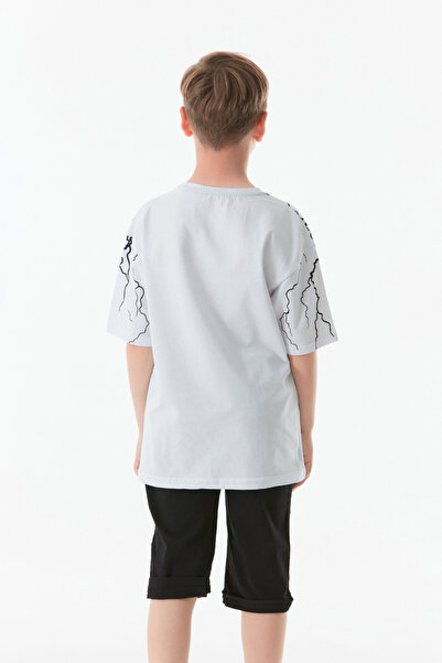 Fulla Moda Αγόρι - Μπλουζάκι με λαιμόκοψη και στάμπα