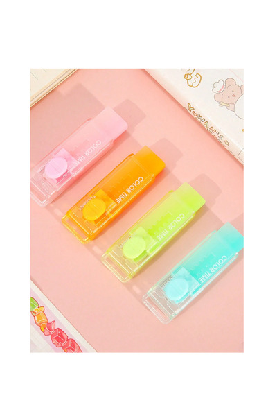 Polin Color Time Yumuşak Sürgülü Silgi Seti 4 Adet