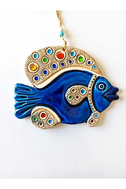 Colorful Finned Fish Figure Jute Drawstring Terrace Garden Balcony Summer Wall Ornament