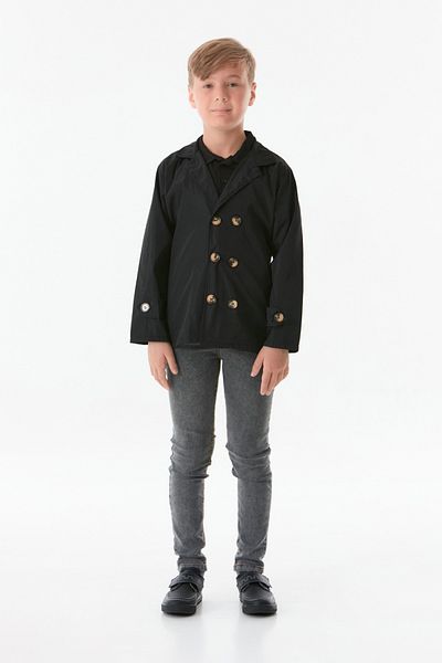 Fulla Moda Belted Belted Double-breasted Collar Boy 3-piece Set