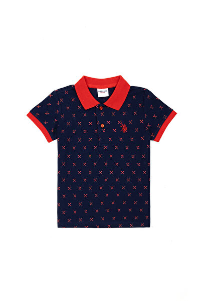 U.S. Polo Assn. تي شيرت بولو بياقة بولو باللون الأزرق الداكن للأولاد 50278161...