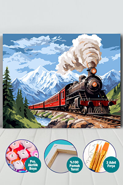 Picasso World Hobby Art Sayılarla Boyama Numaralı Tuval Seti Fırça Boya Dahil...