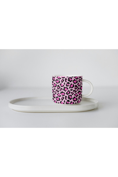 EYBaskı Tasarım Porcelain Leopard Print Nescafe Cup