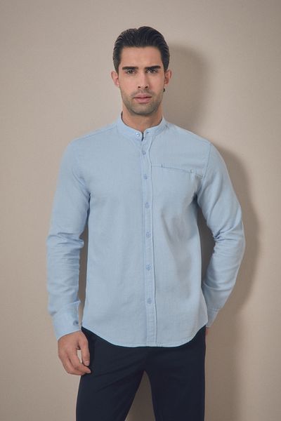 Fulla Moda Basic Judge Collar Shirt