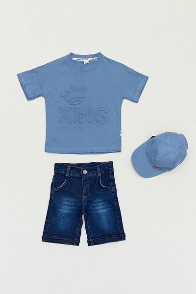 Fulla Moda Boy's Set - King with Embossed Hat and Accessories