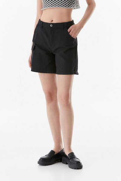 Fulla Moda Linen Shorts with Elastic Waist Cargo Pockets