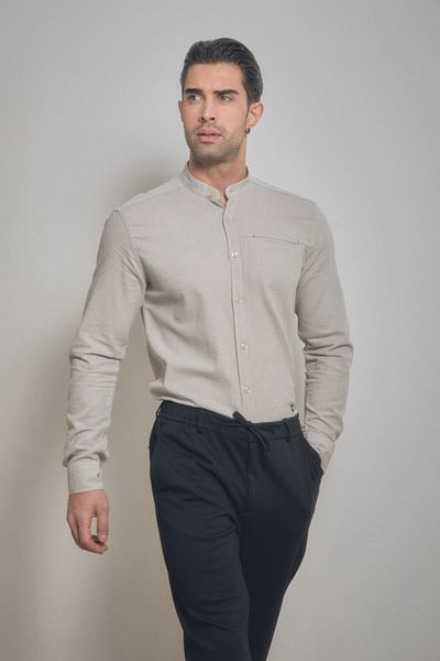 Fulla Moda Basic Judge Collar Shirt