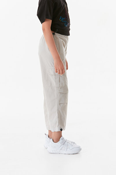 Fulla Moda Stoperli Paraşü Kumaş Jogger Unisex Çocuk Pantolon