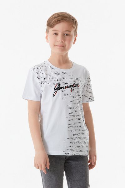 Fulla Moda Tricou pentru băiat cu imprimeu text