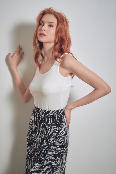 Fulla Moda Basic U Collar Body