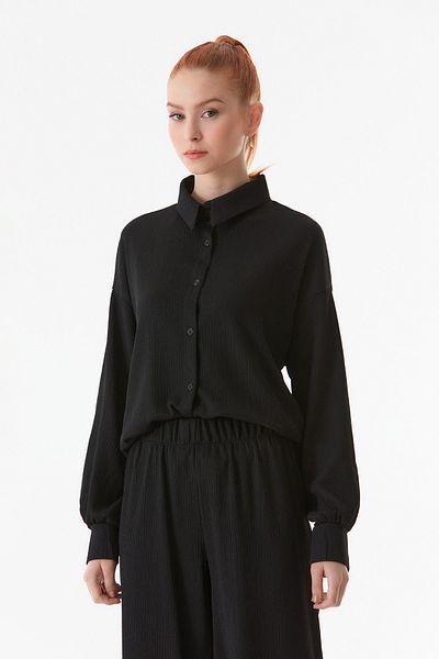 Fulla Moda Set dublu din țesătură înfășurată cu guler de cămașă Fullamodest