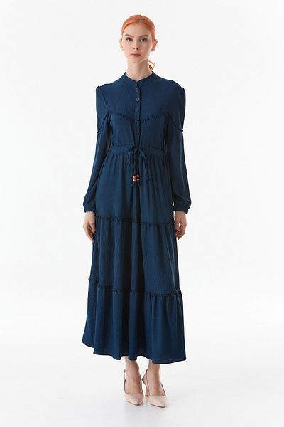Fulla Moda Φόρεμα Fullamodest Tie Waist Stand γιακά