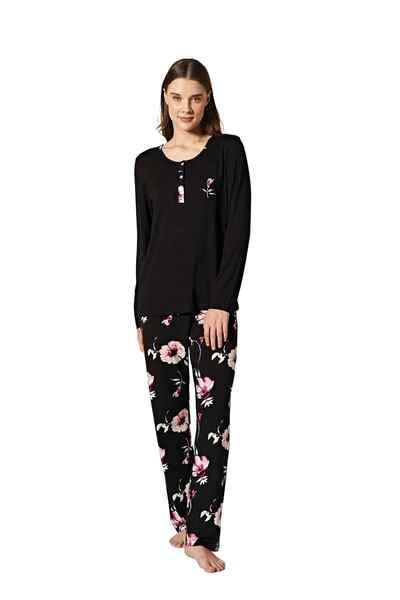 Pijadore Σετ γυναικείες πιτζάμες με μακριά μανίκια - 1761