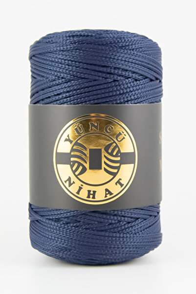 Yüncü Nihat 200 gr - 200 Mt - 2.5 Mm Lacivert (073) Polyester Makrome Ipi Çan...