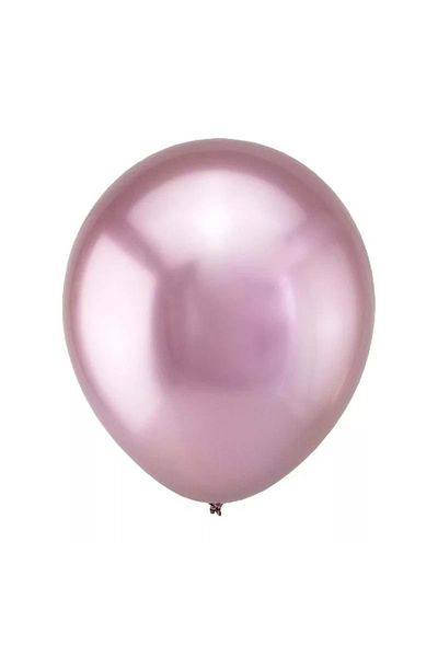 Organizasyon Pazarı 12 Inch Gold Pink Color 10 Pieces Chrome-Mirror-Mirrored Decoration Balloon