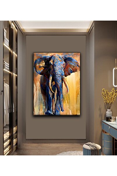 Limitless Design Pictură abstractă cu elefant cu efect de pictură în ulei | T...