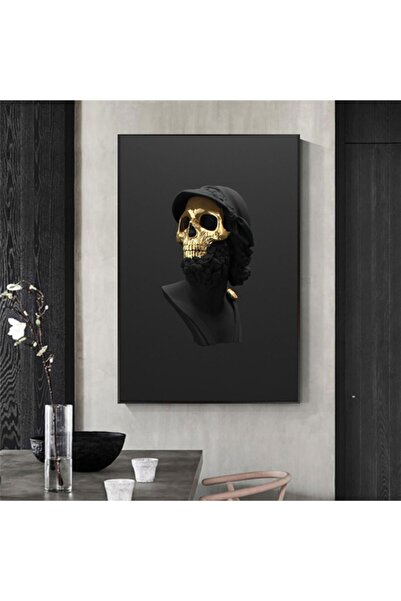 KanvasSepeti Mască de aur Imprimare digitală HD Pictură în ulei Texturată Pân...