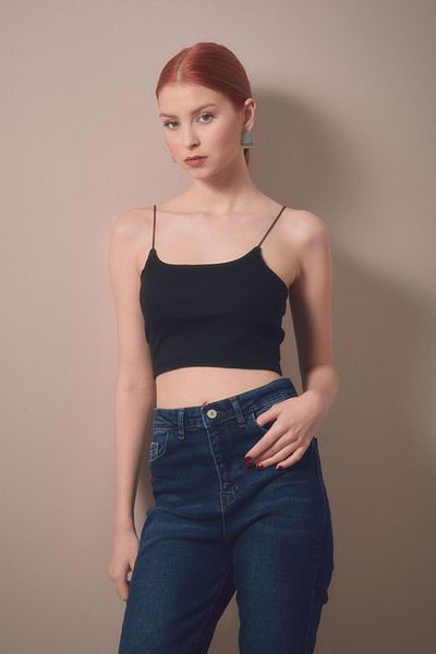 Fulla Moda Basic String Strap Bustier