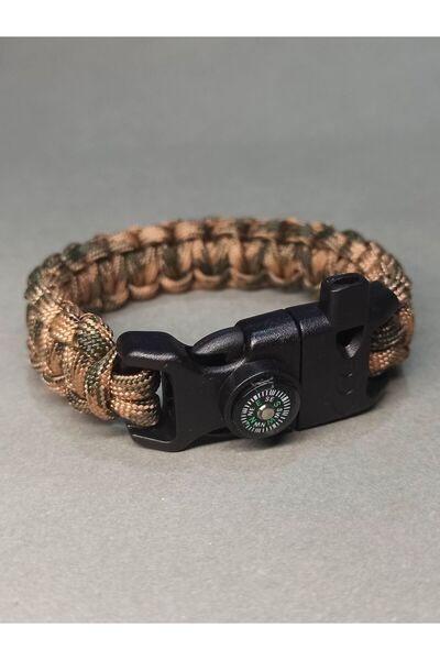 PARACORD Pusula düdük ve çakmaklı paraşüt ipi bileklik, BİLEK ÖLÇÜNÜZÜ MESAJ ...