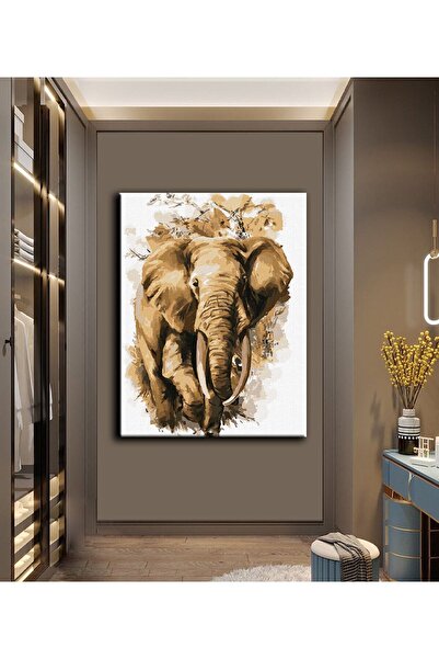 Limitless Design Pictură elegantă cu elefant cu efect de pictură în ulei F1 |...