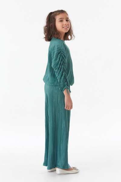 Fulla Moda Corded Crew Neck Girl's Suit