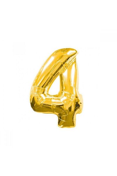 Organizasyon Pazarı 34 inch 4 Gold Color Number Foil Balloon