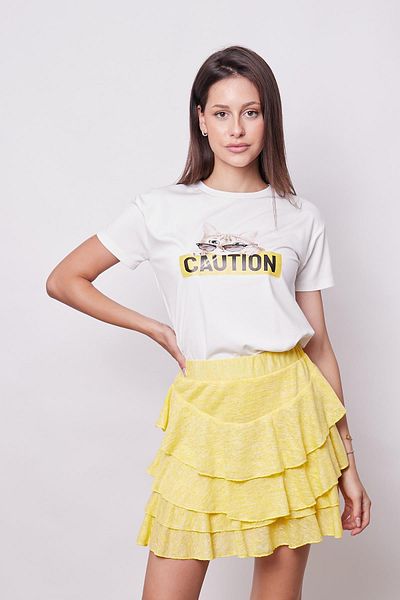 Jument Tricou cu mânecă scurtă rezistentă la riduri - Decolteu O, Span Blended, Bluză cu model imprimat cu ochelari