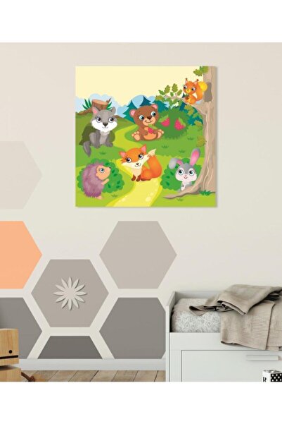 Limitless Design Decorativ pentru camera copiilor, animale drăguțe în natură,...