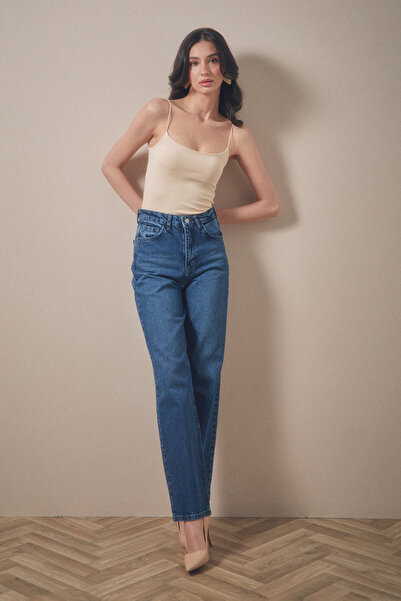 Fulla Moda Ψηλόμεσο φαρδύ τζιν