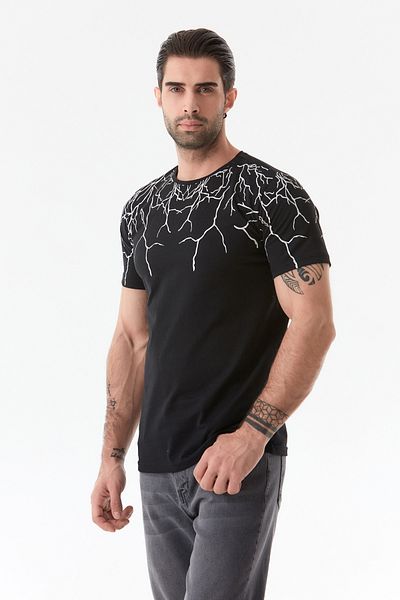 Fulla Moda Printed Crew Neck T-Shirt