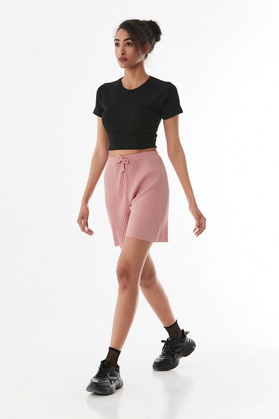 Fulla Moda Šňůrové šněrovací česané bavlněné šortky